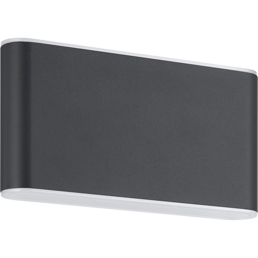 Eglo Wandlampe aussen Grutti Grau Aluminium 9 cm - Farbe: anthrazit - LED - Wandlampe aussen- LED Energiesparlampe