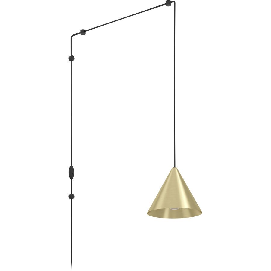 Eglo Pendellampe Narices Schwarz Stahl 142 cm - Farbe: messing/schwarz - Pendellampe