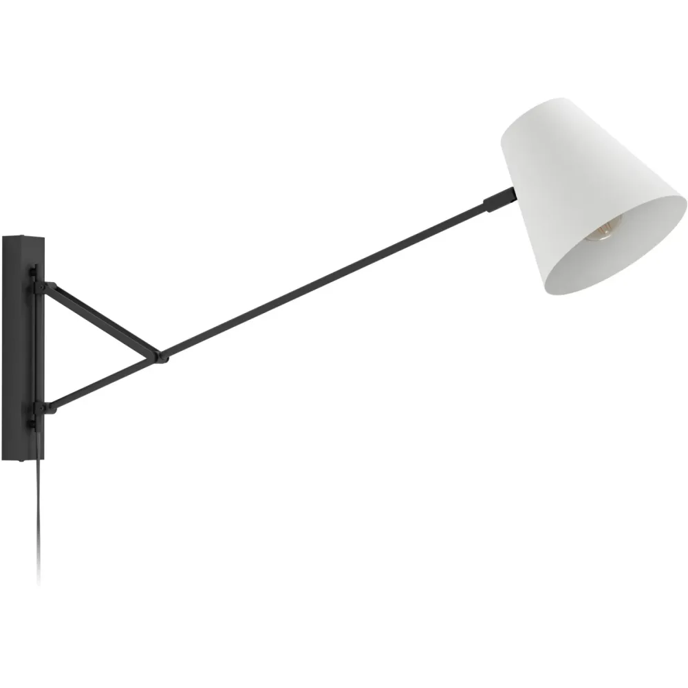 Eglo Wandlampe Forcadet Grau/Schwarz Stahl 40.5 cm - Farbe: schwarz/grau - Wandlampe