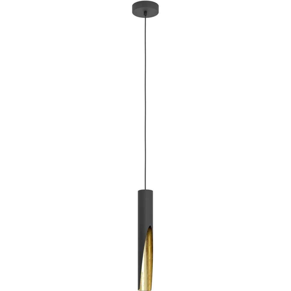 Eglo Pendellampe Barbotto Gold/Schwarz Stahl 110 cm - Farbe: schwarz-gold - Pendellampe