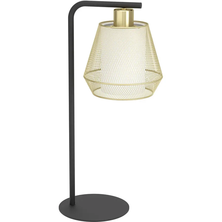 Eglo Tischlampe Ciudadela Schwarz Stahl 18 cm 50 cm - Tischlampe