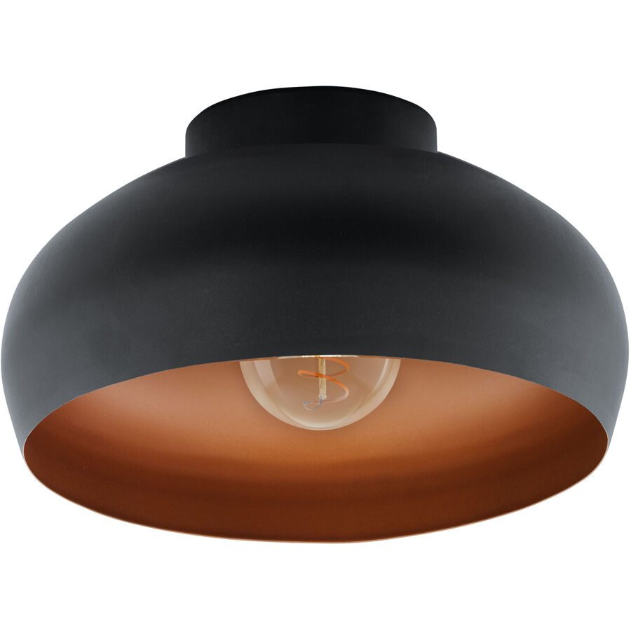 Eglo Deckenlampe Mogano 2 Kupfer/Schwarz Stahl 17.5 cm - Farbe: schwarz/kupfer - Deckenlampe