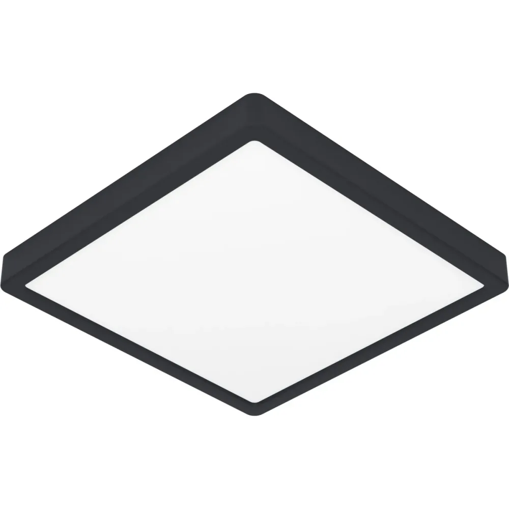 Eglo Deckenlampe Fueva 5 Schwarz Stahl 28.5 cm 2.8 cm - LED - Lichtfarbe: Warmweiss - Deckenlampe- LED Energiesparlampe