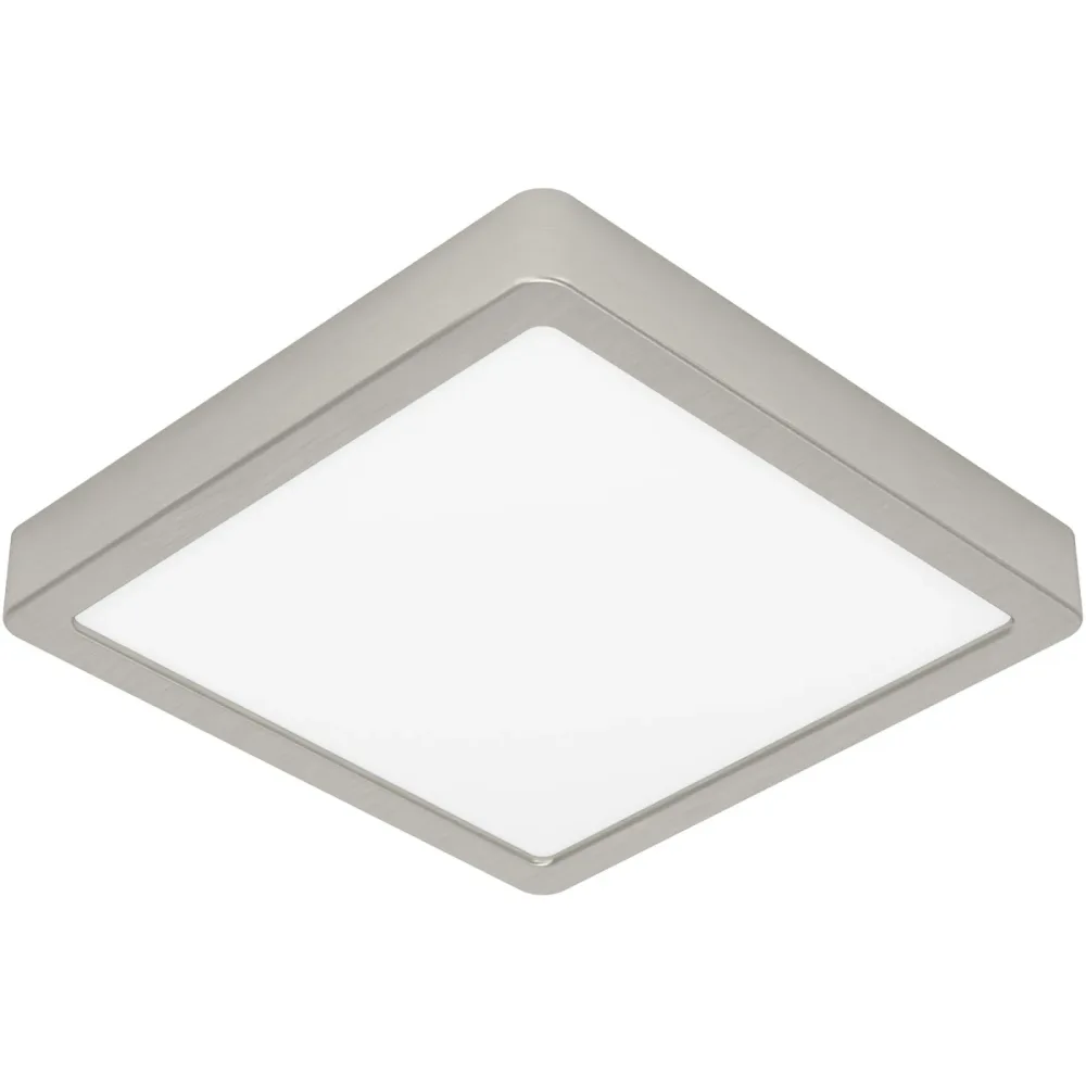Eglo Deckenlampe Fueva 5 Grau Stahl 21 cm 2.8 cm - Farbe: Nickel matt - LED - Lichtfarbe: Warmweiss - Deckenlampe- LED Energiesparlampe