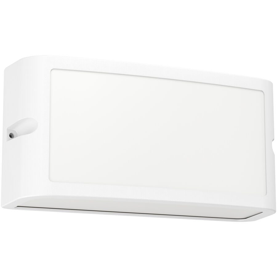 Eglo Wandlampe aussen Camarda Weiss Aluminium 11 cm - LED - Lichtfarbe: Helles Neutralweiss - Wandlampe aussen- LED Energiesparlampe