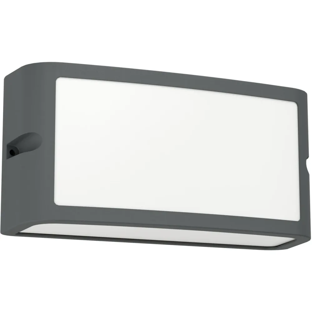 Eglo Wandlampe aussen Camarda Grau Aluminium 11 cm - Farbe: anthrazit - LED - Lichtfarbe: Helles Neutralweiss - Wandlampe aussen- LED Energiesparlampe