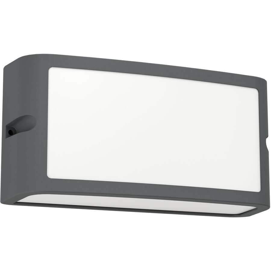 Eglo Wandlampe aussen Camarda Grau Aluminium 11 cm - Farbe: anthrazit - LED - Lichtfarbe: Helles Neutralweiss - Wandlampe aussen- LED Energiesparlampe