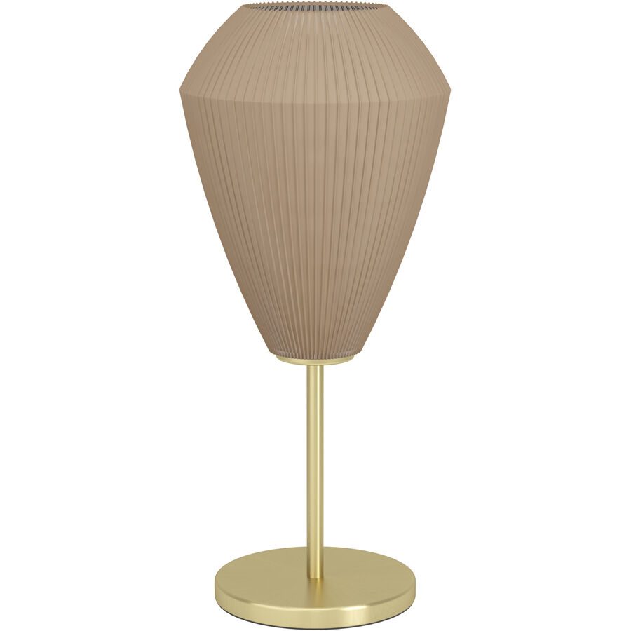 Eglo Tischlampe Caprarola Stahl 46 cm - Farbe: messing gebürstet/smoky - Tischlampe