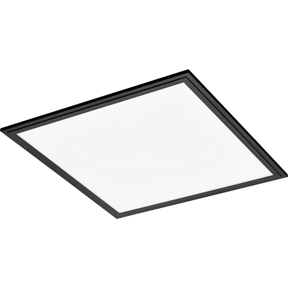 Eglo Deckenlampe Salobrena 1 Schwarz Aluminium 45 cm 5 cm - LED - Lichtfarbe: Helles Neutralweiss - Deckenlampe- LED Energiesparlampe
