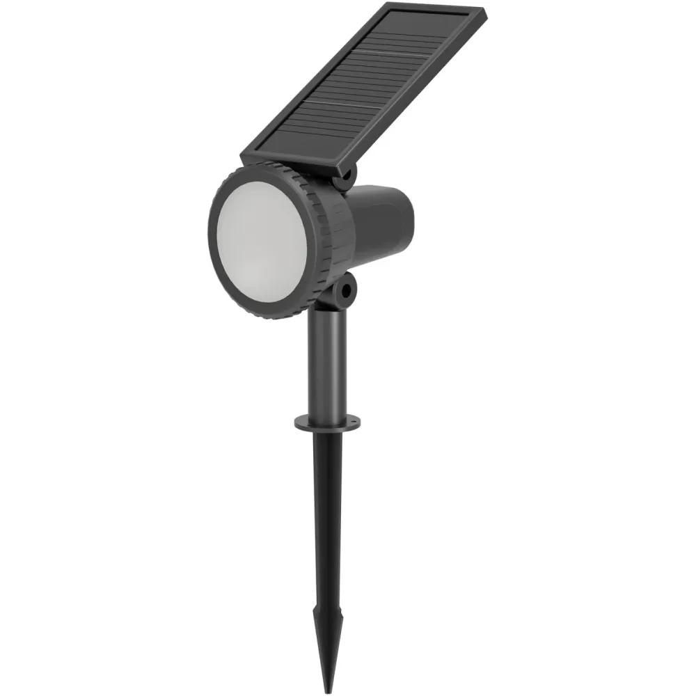 Eglo Solaraussenlampe Sambuco Schwarz Kunststoff 10 cm 37.5 cm - Lichtfarbe: Warmweiss - Solaraussenlampe