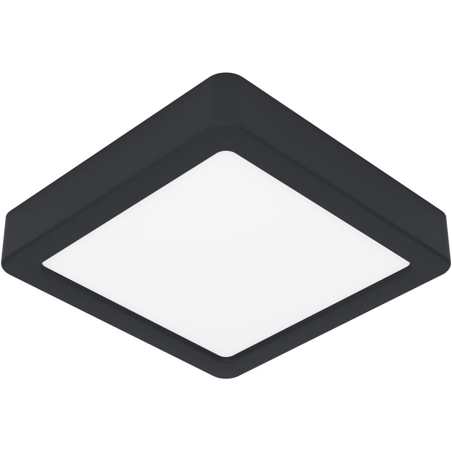 Eglo Deckenlampe Fueva 5 Schwarz Stahl 16 cm 2.8 cm - LED - Lichtfarbe: Warmweiss - Deckenlampe- LED Energiesparlampe