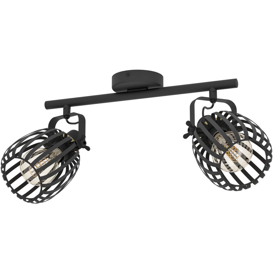 Eglo Spot Girona Schwarz Stahl 19 cm 15 cm - Farbe: Schwarz/Messing - Spot