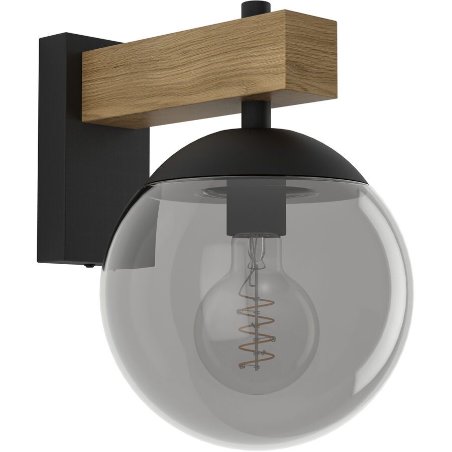 Eglo Wandlampe aussen Bufalata Braun/Schwarz Stahl 29 cm - Wandlampe aussen