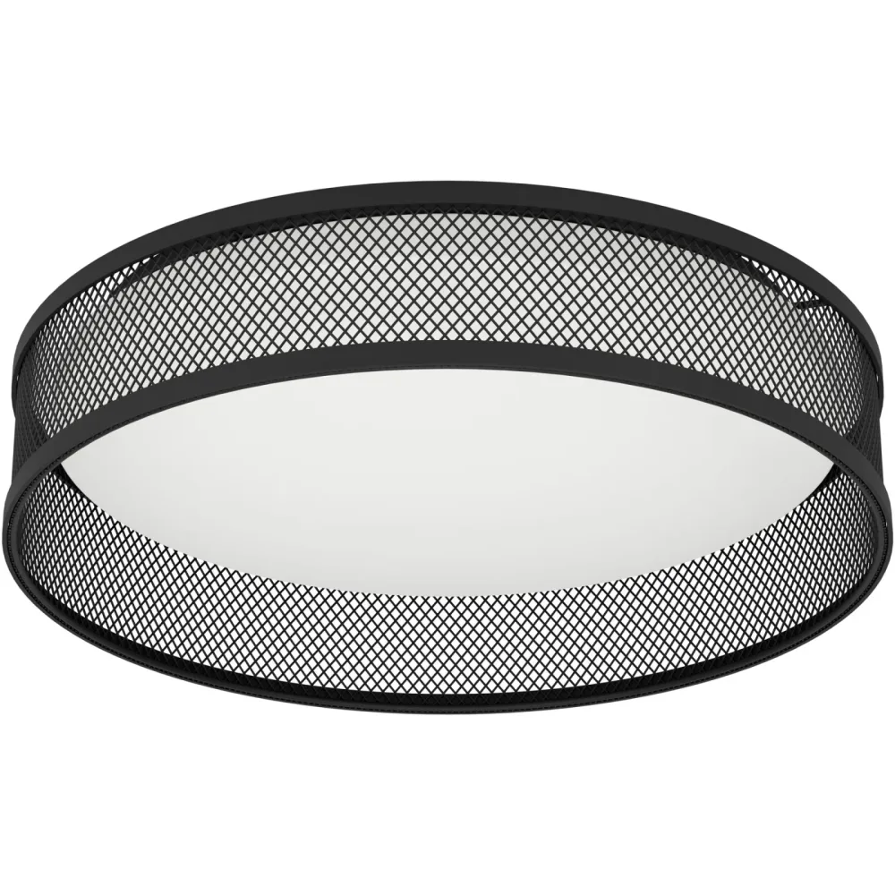 Eglo Deckenlampe Luppineria Schwarz Stahl 9.5 cm - LED - Lichtfarbe: Warmweiss - Deckenlampe- LED Energiesparlampe