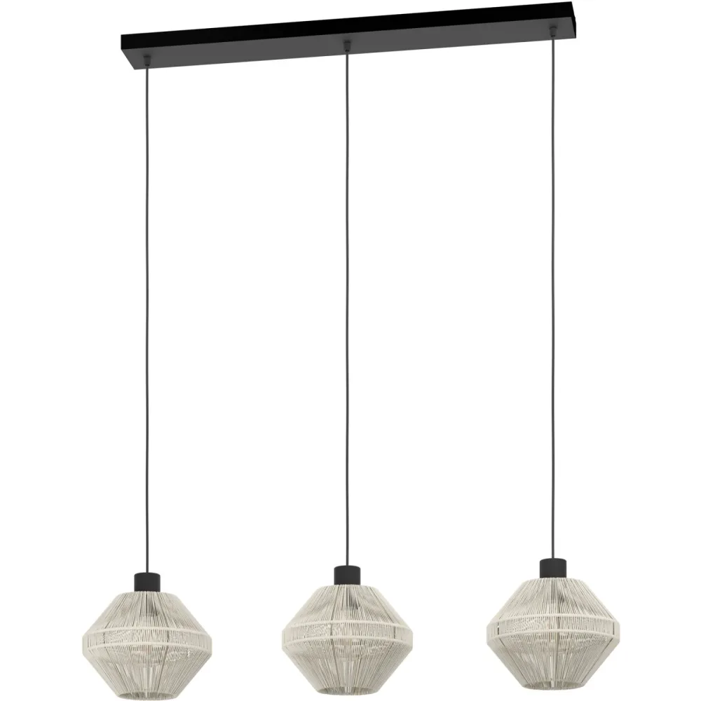 Eglo Pendellampe Midsumer Schwarz Stahl 22 cm 110 cm - Pendellampe
