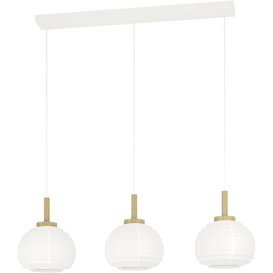 Eglo Pendellampe Summerhill Braun/Weiss Stahl/Holz 22.5 cm 110 cm - Farbe: weiss/braun - Material: Holz/Stahl - Pendellampe