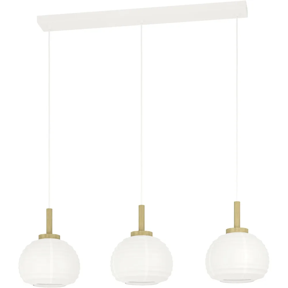 Eglo Pendellampe Summerhill Braun/Weiss Stahl/Holz 22.5 cm 110 cm - Farbe: weiss/braun - Material: Holz/Stahl - Pendellampe