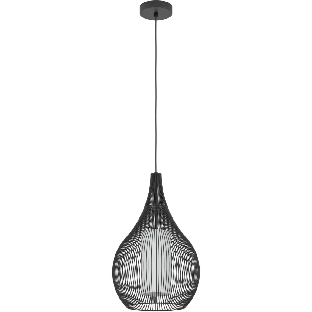 Eglo Pendellampe Razoni 1 Schwarz Stahl 110 cm - Pendellampe