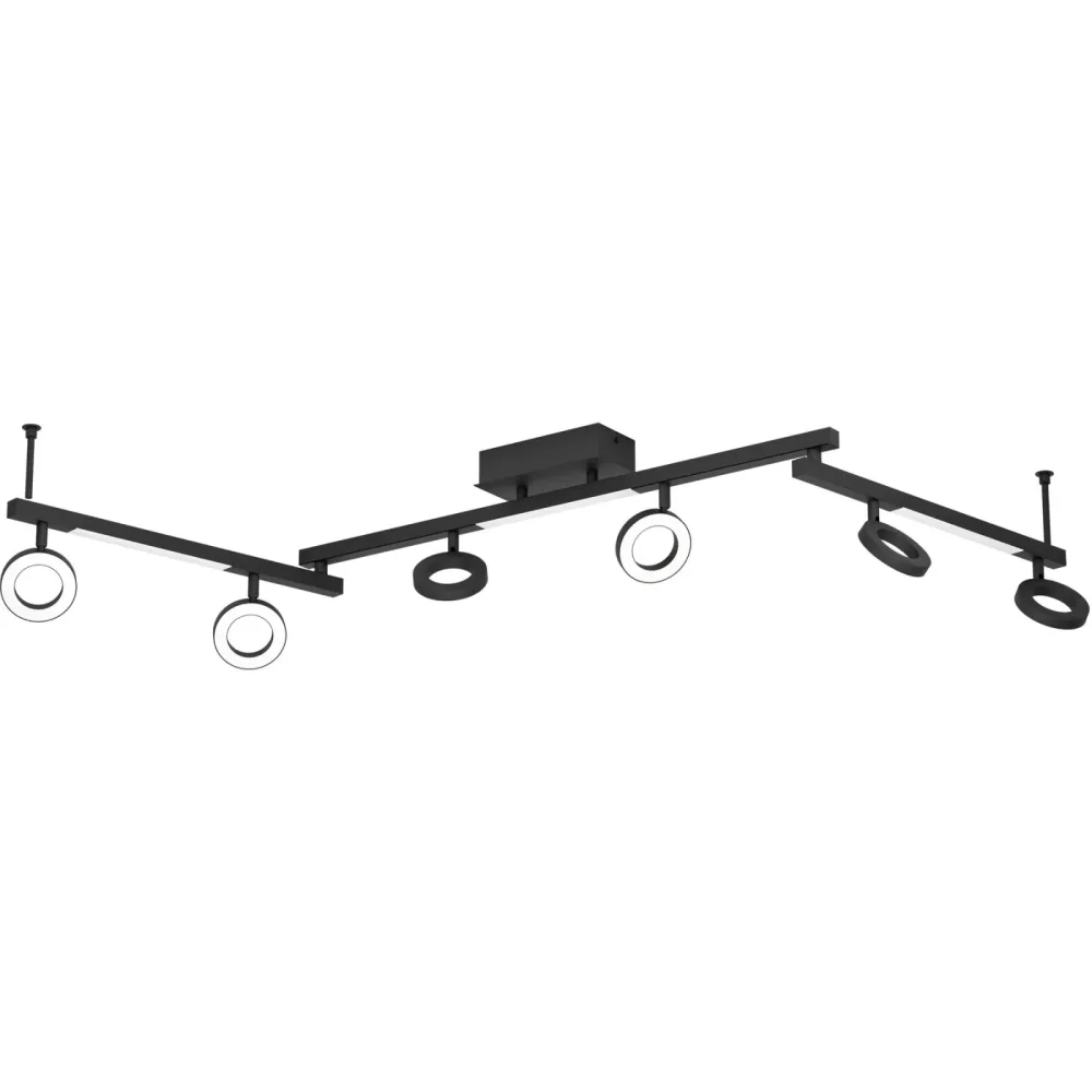 Eglo Spot Cardillio 1 Schwarz Aluminium/Stahl 8.5 cm 20 cm - LED - Lichtfarbe: Warmweiss - Spot- LED Energiesparlampe