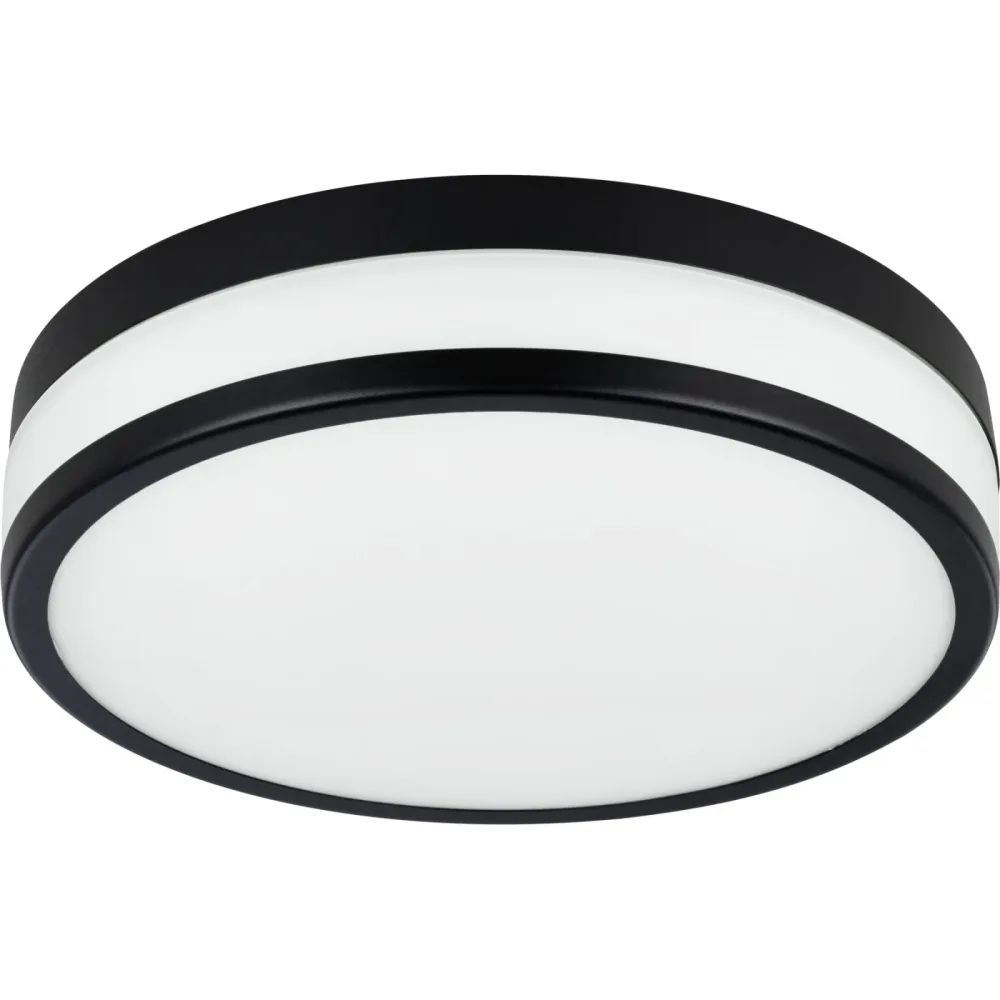 Eglo Deckenlampe LED Palermo Schwarz Stahl 7.5 cm - LED - Lichtfarbe: Warmweiss - Deckenlampe- LED Energiesparlampe