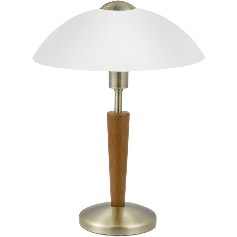Eglo Tischlampe Solo 1 Braun Stahl/Holz 35 cm - Farbe: buche - Material: Holz/Stahl - Tischlampe