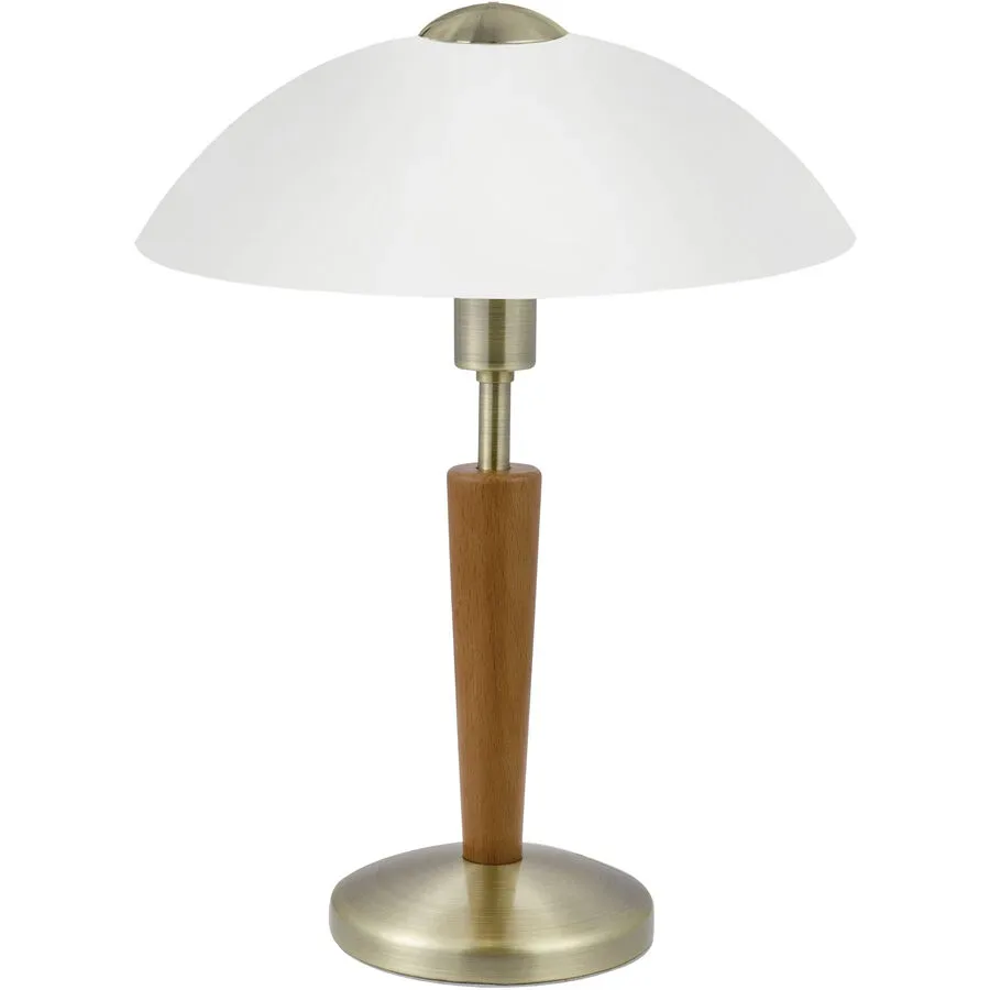 Eglo Tischlampe Solo 1 Braun Stahl/Holz 35 cm - Farbe: buche - Material: Holz/Stahl - Tischlampe