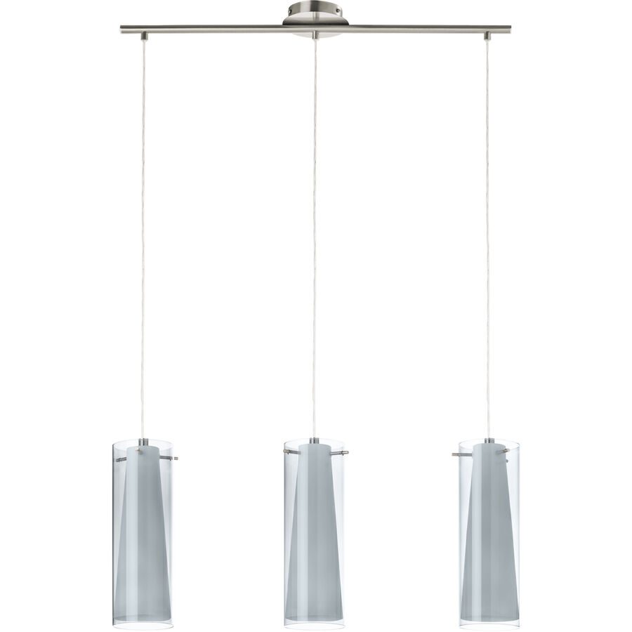 Eglo Pendellampe Pinto Nero Grau Stahl 110 cm - Farbe: Nickel matt - Pendellampe