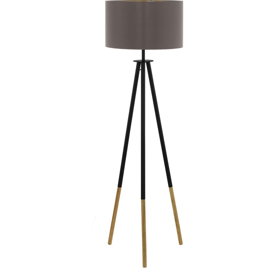 Eglo Stehlampe Bidford Braun Stahl/Holz 154 cm - Material: Holz/Stahl - Stehlampe