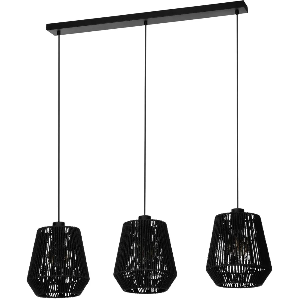 Eglo Pendellampe Persley Schwarz Stahl 22 cm 110 cm - Pendellampe