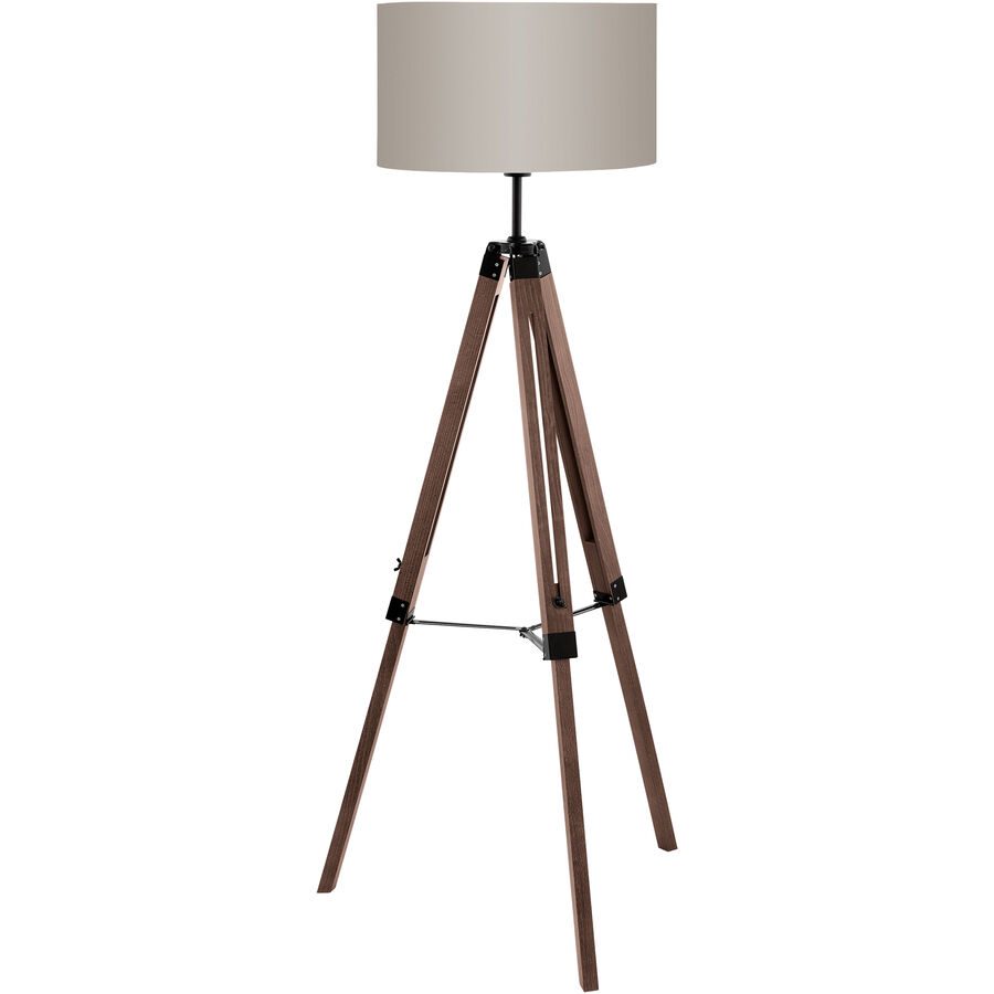 Eglo Stehlampe Lantada Braun Stahl/Holz 143 cm - Farbe: nussbraun - Material: Holz/Stahl - Stehlampe