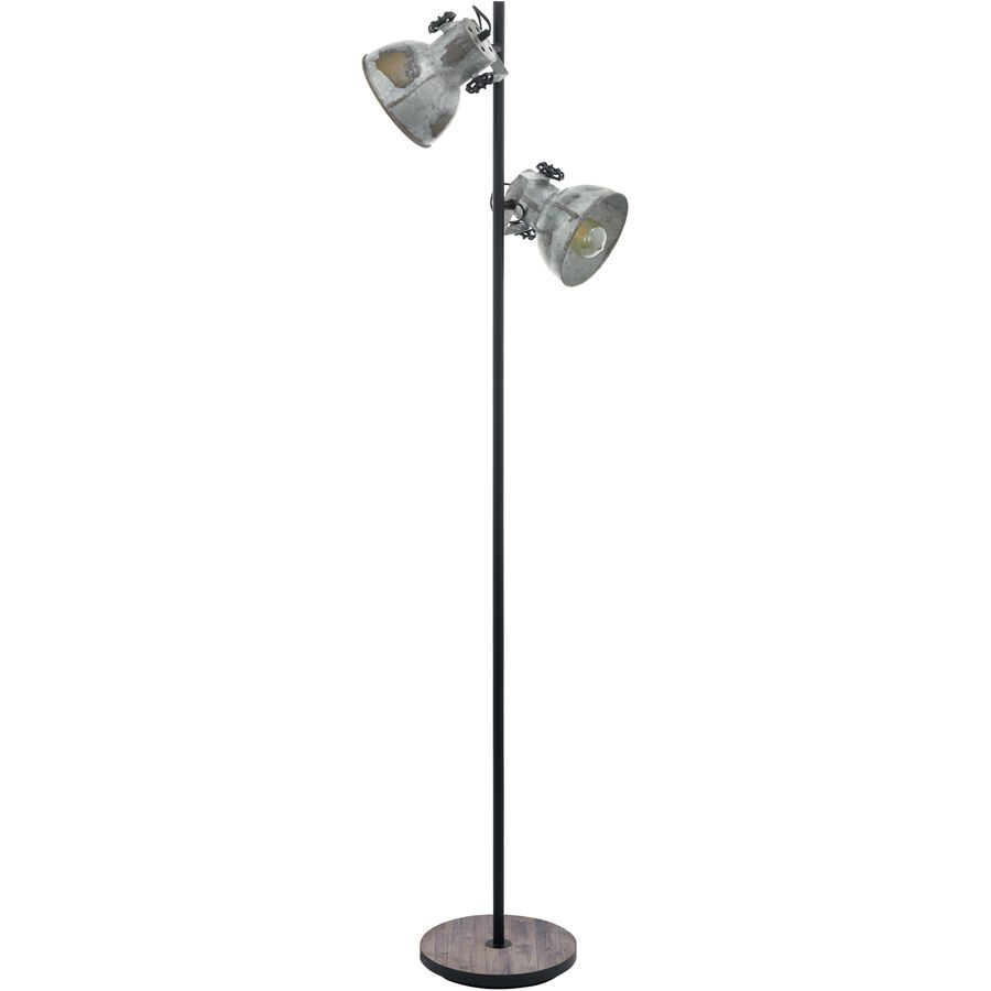 Eglo Stehlampe Barnstaple Stahl/Holz 158 cm - Farbe: Patina - Material: Holz/Stahl - Stehlampe