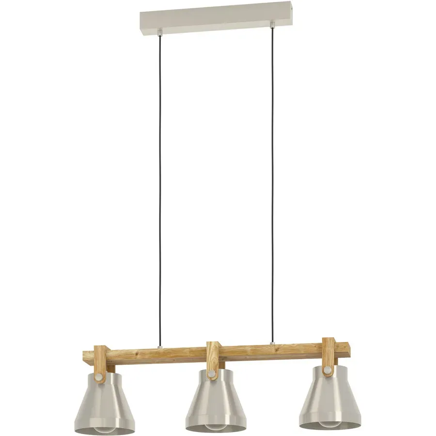 Eglo Pendellampe Cawton Stahl Holz/Stahl B 16 cm