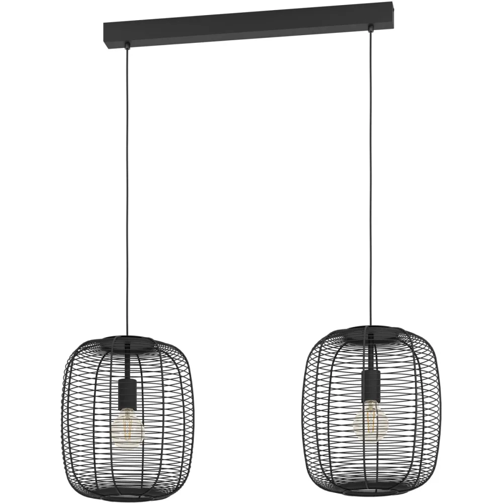 Eglo Pendellampe Rinroe Schwarz Stahl 32.5 cm 110 cm - Pendellampe
