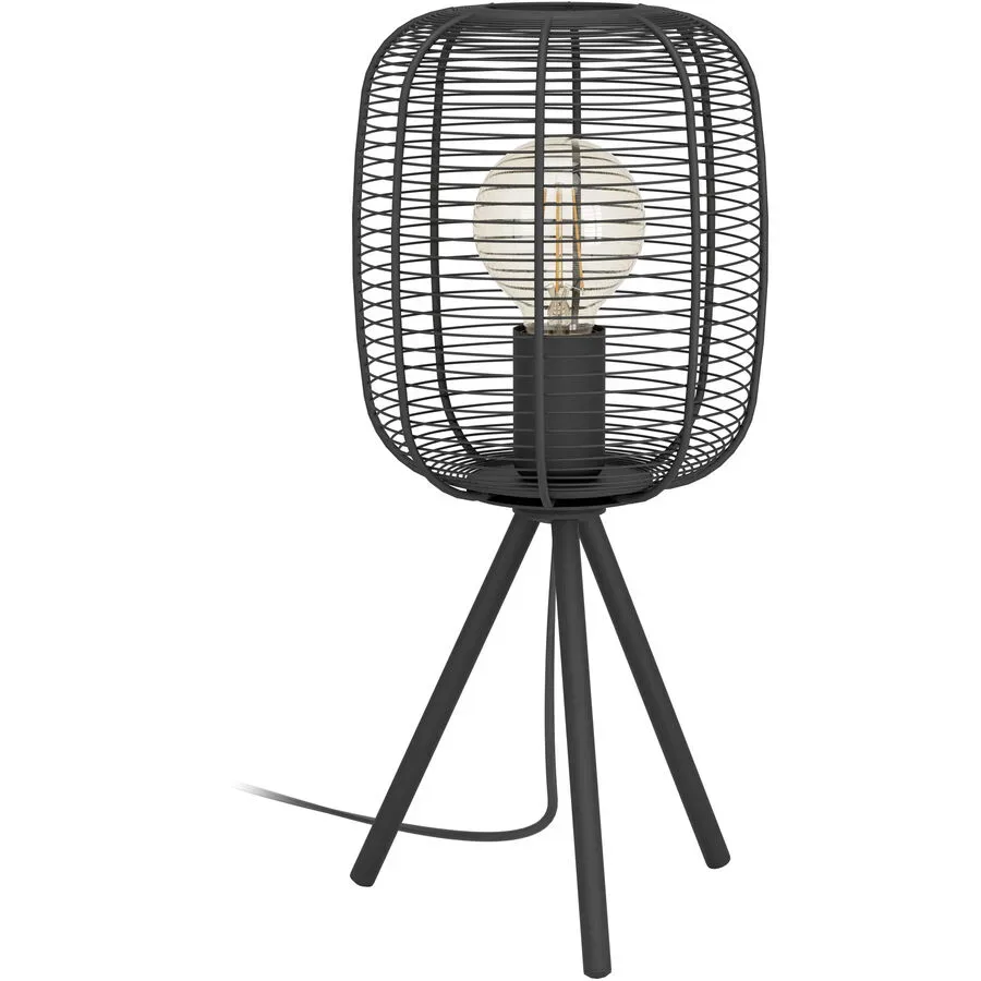 Eglo Tischlampe Rinroe Schwarz Stahl 44 cm - Tischlampe