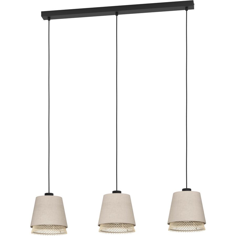 Eglo Pendellampe Tabley Schwarz Stahl 19 cm 110 cm - Pendellampe