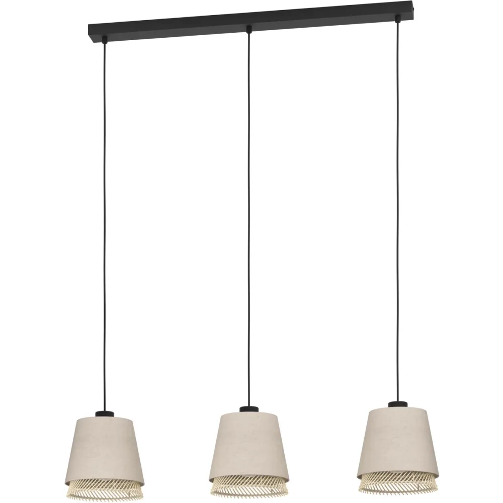 Eglo Pendellampe Tabley Schwarz Stahl 19 cm 110 cm - Pendellampe