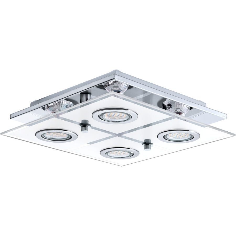Eglo Deckenlampe Cabo Grau Edelstahl 29 cm 7 cm - Farbe: chrom - Deckenlampe
