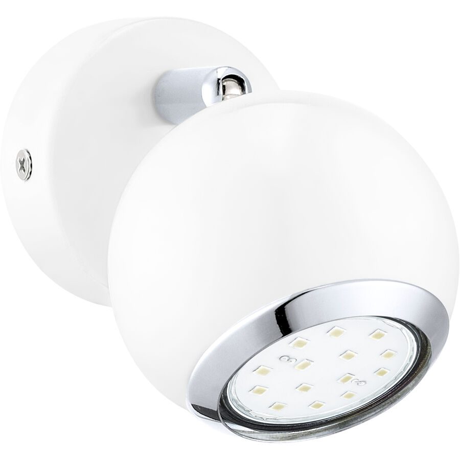 Eglo Spot Bimeda Weiss/Grau Stahl - Farbe: weiss/chrom - Lichtfarbe: Warmweiss - Spot