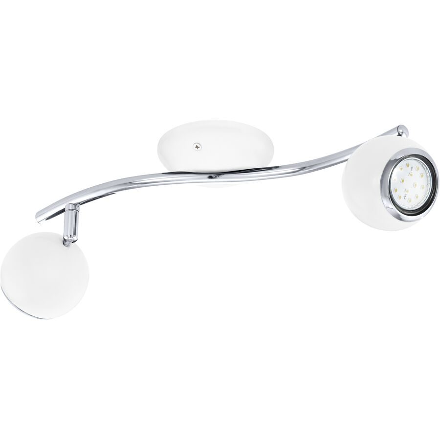 Eglo Spot Bimeda Weiss/Grau Stahl 10 cm - Farbe: weiss/chrom - Lichtfarbe: Warmweiss - Spot