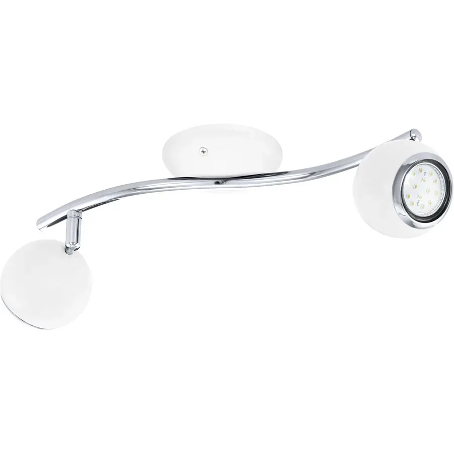 Eglo Spot Bimeda Weiss/Grau Stahl 10 cm - Farbe: weiss/chrom - Lichtfarbe: Warmweiss - Spot