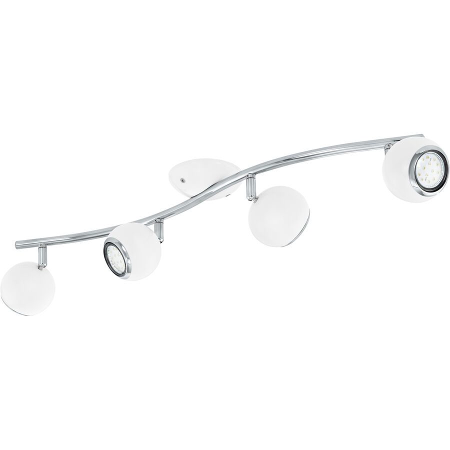 Eglo Spot Bimeda Weiss/Grau Stahl 10 cm - Farbe: weiss/chrom - Lichtfarbe: Warmweiss - Spot