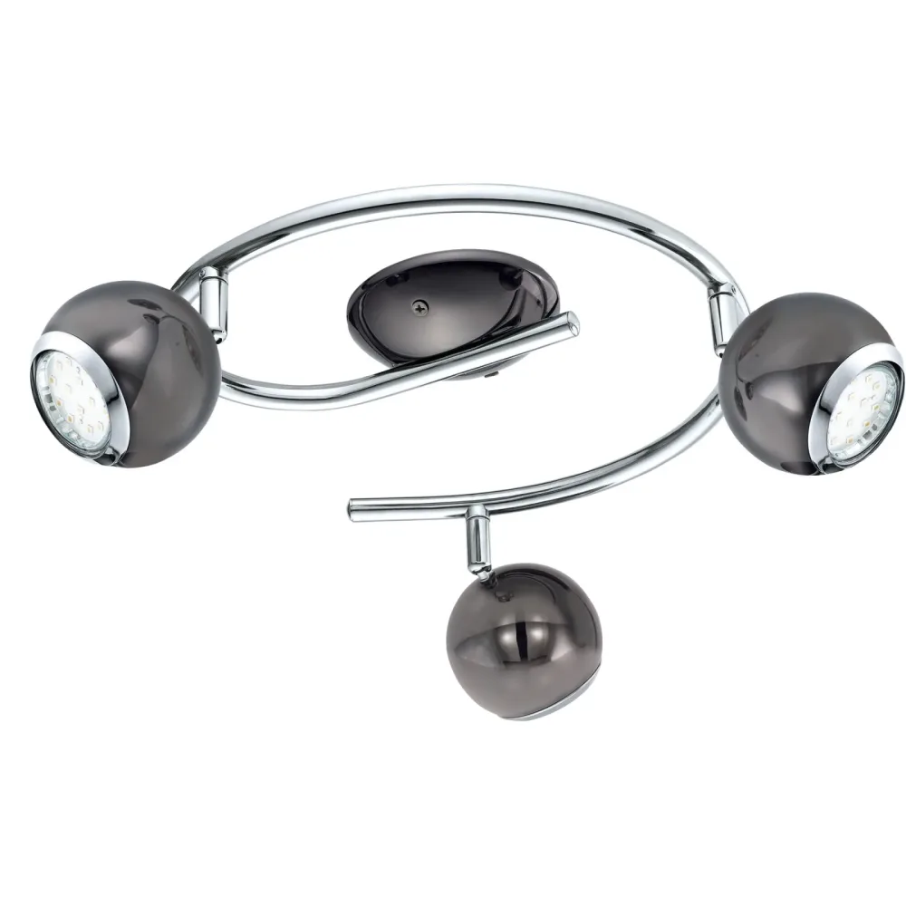 Eglo Spot Bimeda Grau Stahl 34.5 cm - Farbe: Nickel - Lichtfarbe: Warmweiss - Spot