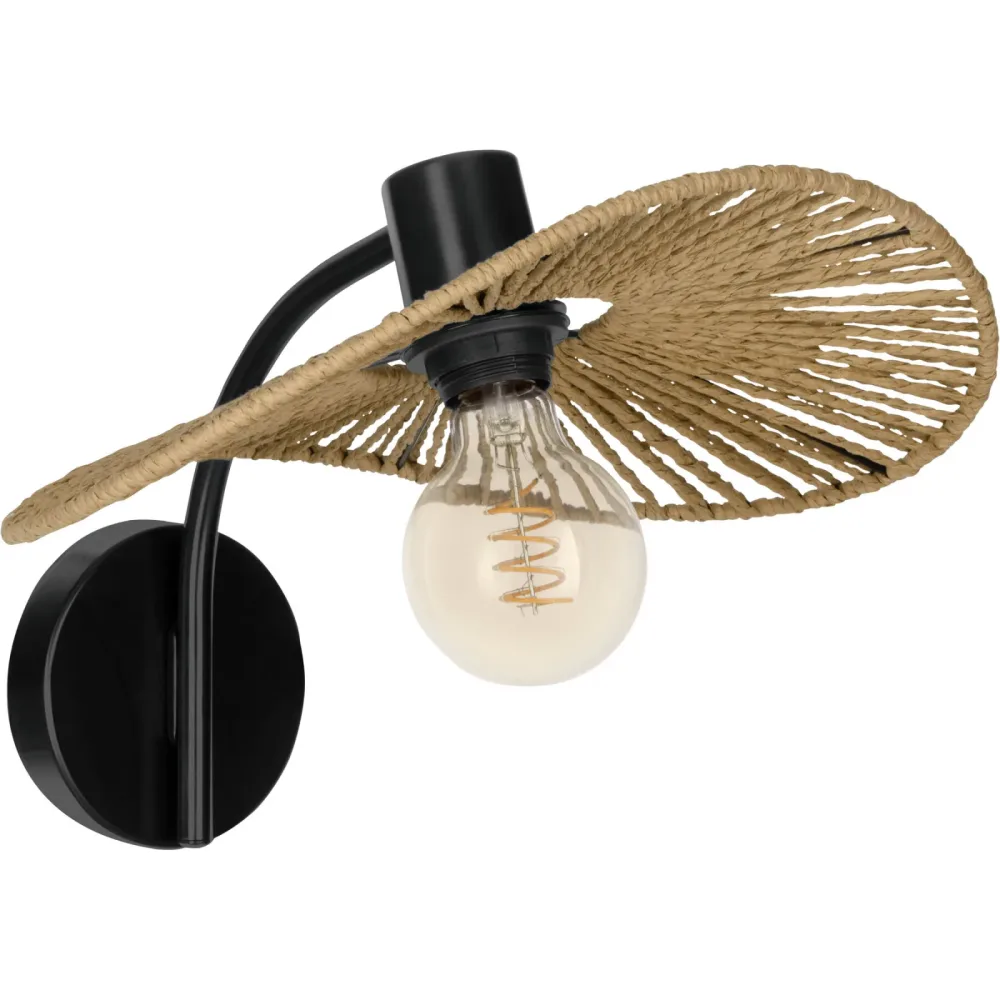 Eglo Wandlampe Siruela Schwarz Stahl 25 cm - Wandlampe