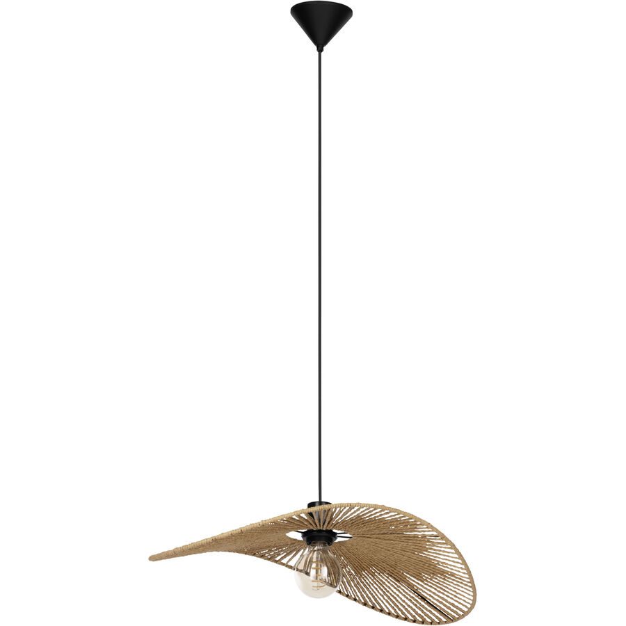 Eglo Pendellampe Siruela Schwarz Stahl 40 cm 110 cm - Pendellampe