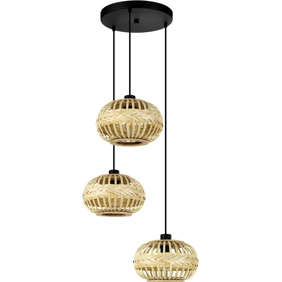 Eglo Pendellampe Amsfield 1 Schwarz Stahl 110 cm - Pendellampe