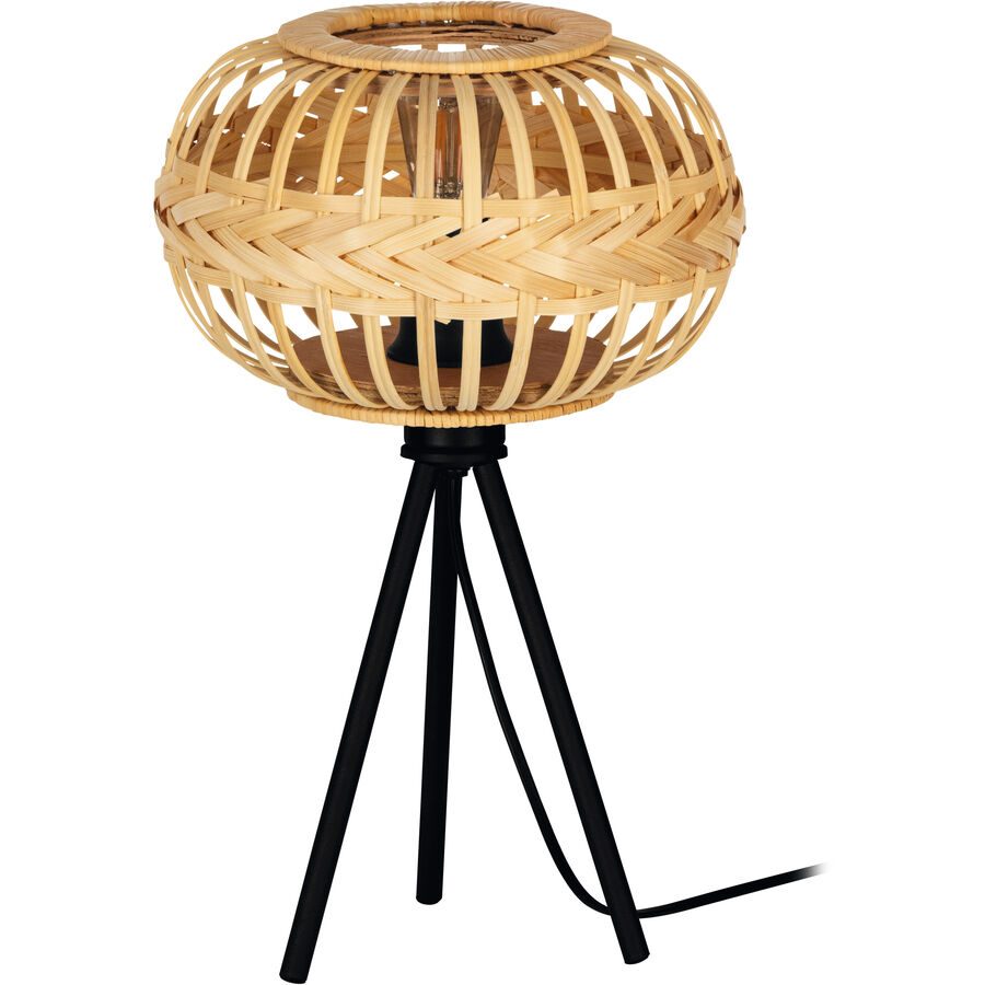 Eglo Tischlampe Amsfield 1 Schwarz Stahl 41 cm - Tischlampe