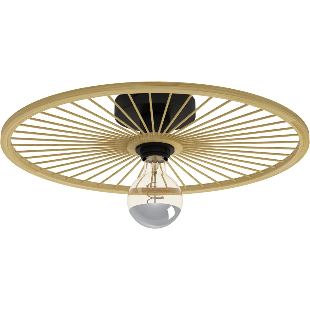 Eglo Deckenlampe Leominster Schwarz Stahl 9 cm - Deckenlampe