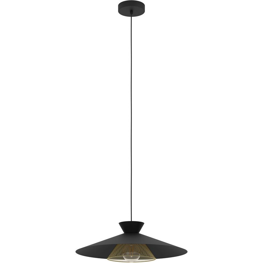 Eglo Pendellampe Grizedale Schwarz Stahl 110 cm - Farbe: Schwarz/Messing - Pendellampe
