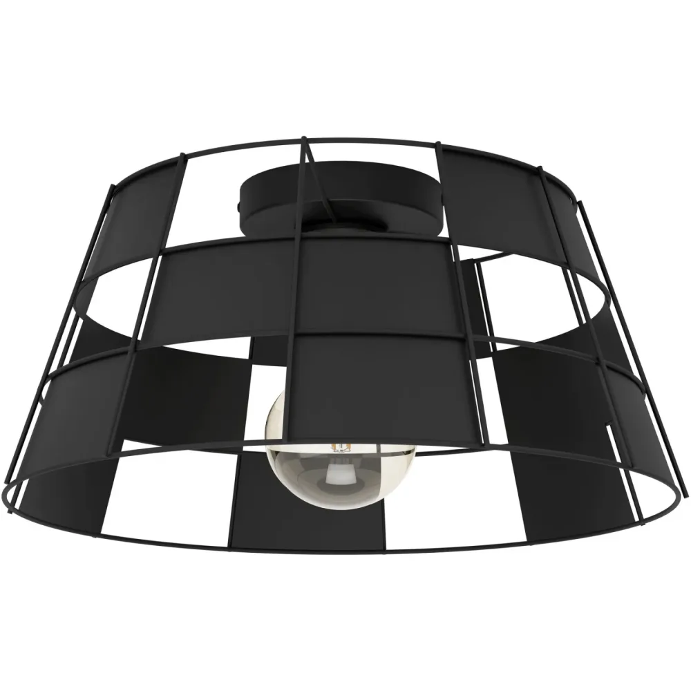 Eglo Deckenlampe Pontefract Schwarz Stahl 20.5 cm - Deckenlampe