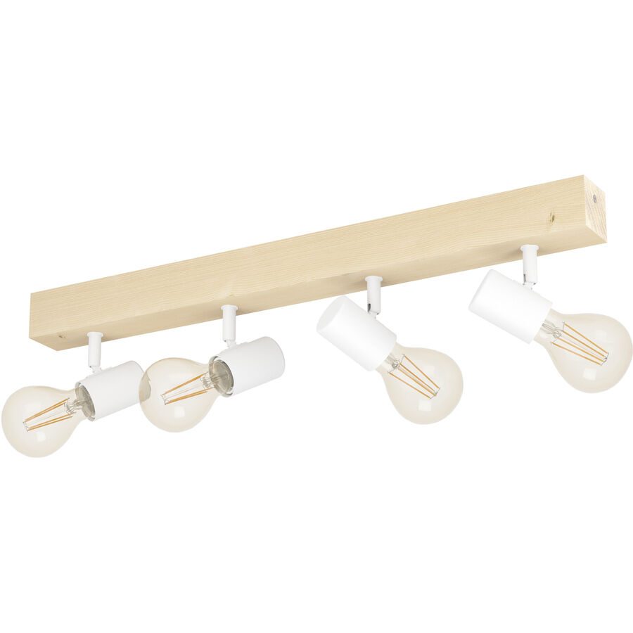 Eglo Spot Townshend 3 Braun/Weiss Stahl/Holz 5 cm - Farbe: braun-weiss - Material: Holz/Stahl - Spot